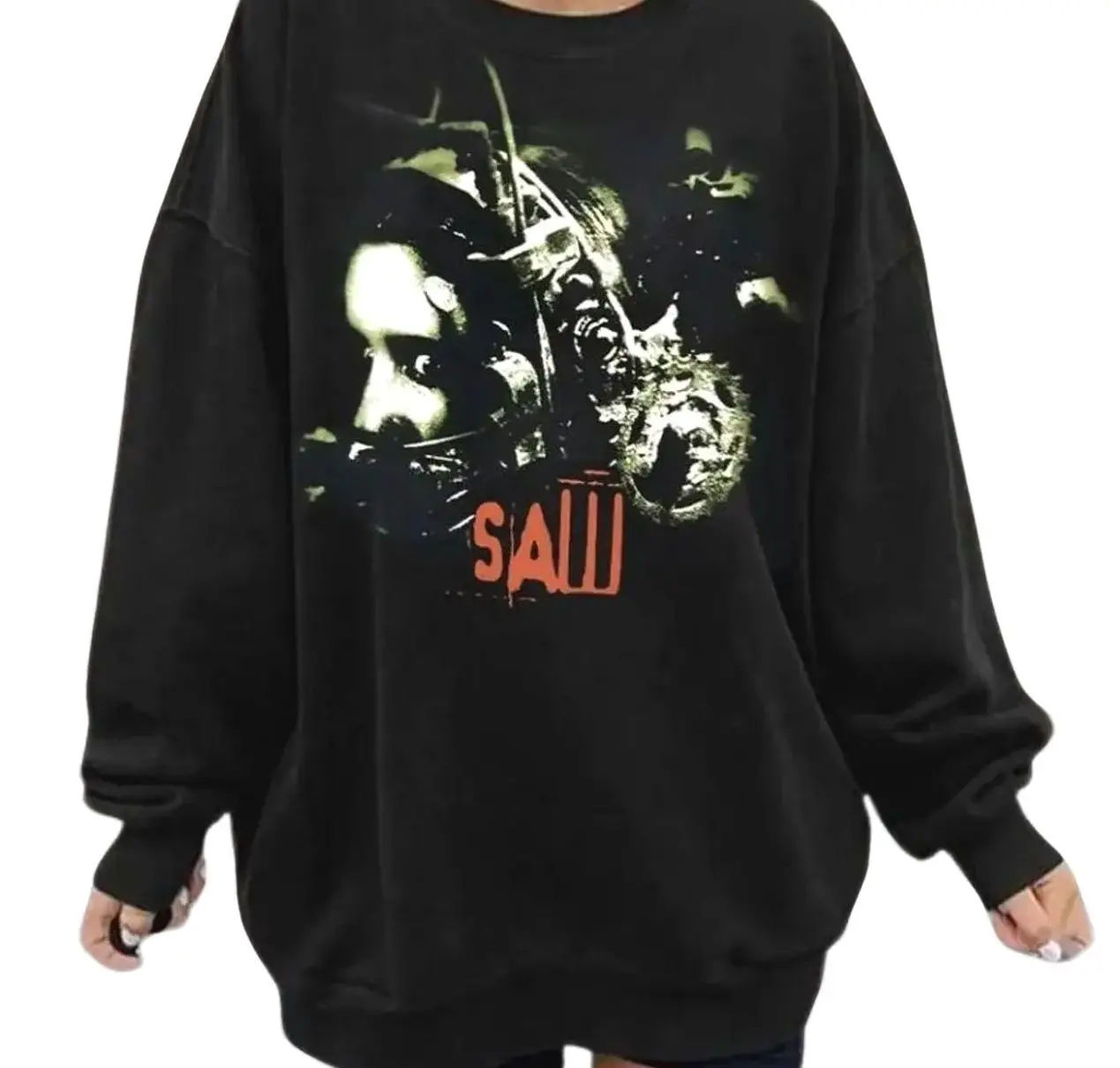 Saw Horror Movie Poster Head Trap Jigsaw Sweatshirt, Vintage Halloween Shirt, Retro Horror Movie Shirt, Horror Gift 4