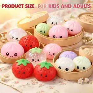 Live Exclusive Flash Sale! Buy 2 Bun Squishies, Get 1 Strawberry Stress Relief Squishy Absolutely Free! Limited Time Only!