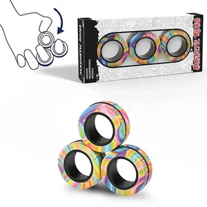 Magnetic Spinner Rings – Smooth Stress Relief, 3‑Pack Set, For Focus & Fidgeting