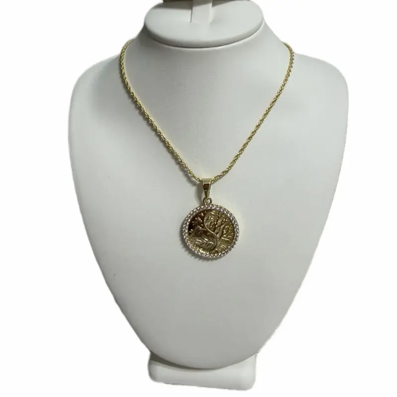 Amtiari Life Tree Necklace 16” / 18” – 14K Gold Plated, Waterproof, Lightweight, Daily Wear