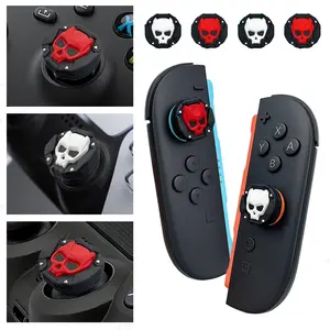 Skull Design Silicone Thumb Stick Grip Cap, Joystick Cover, Game Controller Protector for PS5 & PS5 Slim PS4 PS3 Xbox One/360 Slim Series X/S Switch Pro