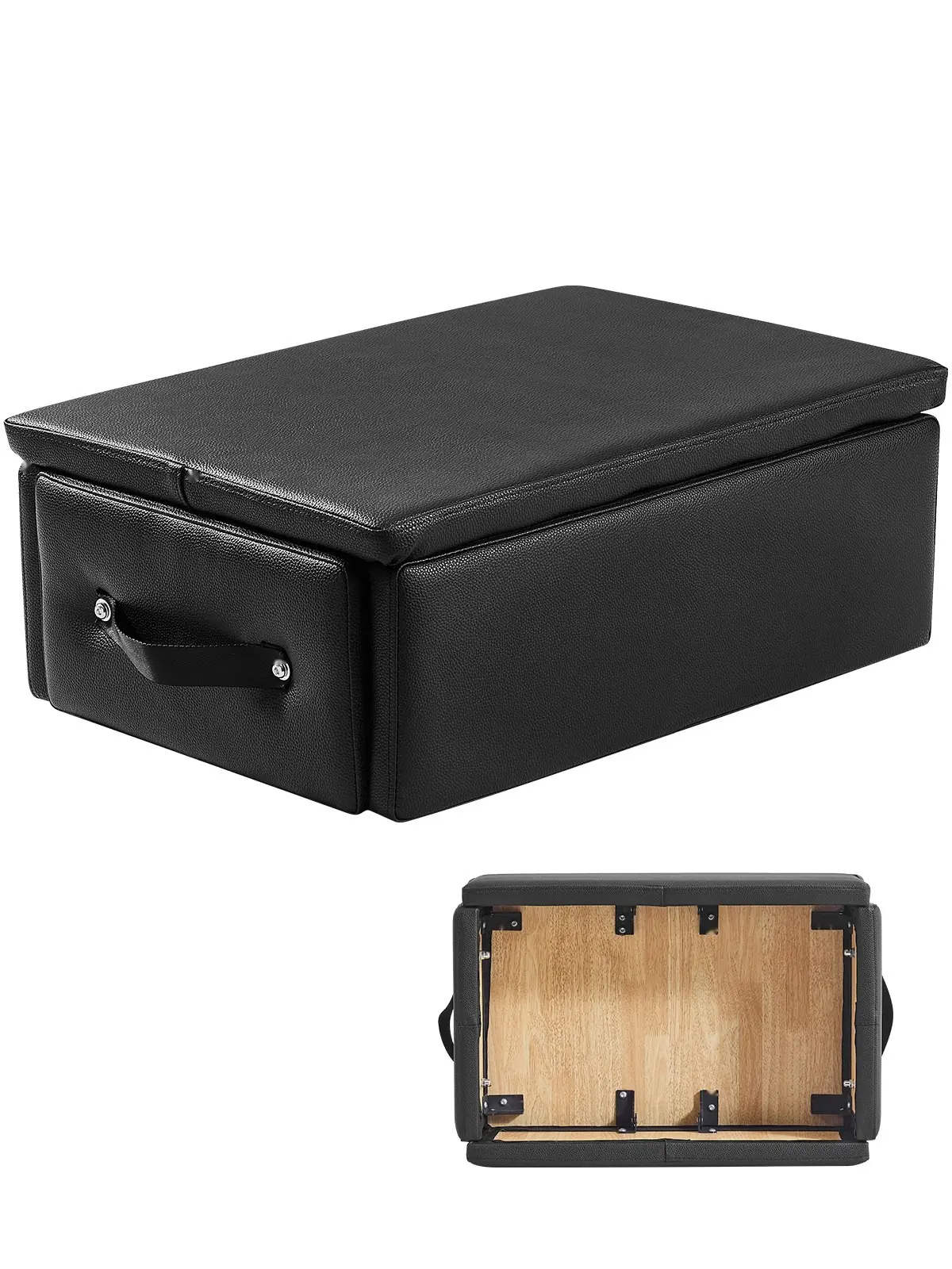 Pilates Box for Reformer, Pilates Equipment Accessory for Home Gym Workouts and Core Stability, Mobility Training, Versatile Non Slip Platform, Durable Lightweight Exercise Box, Black
