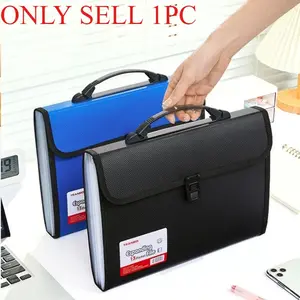 Large Capacity A4 File Organizer Waterproof PP Expanding Folder with Handle Business Office Document Storage A4 File Organizer