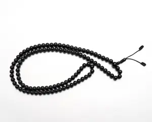 108 Beads Matte Black Onyx Hand Knotted Mala Prayer Bead Mala