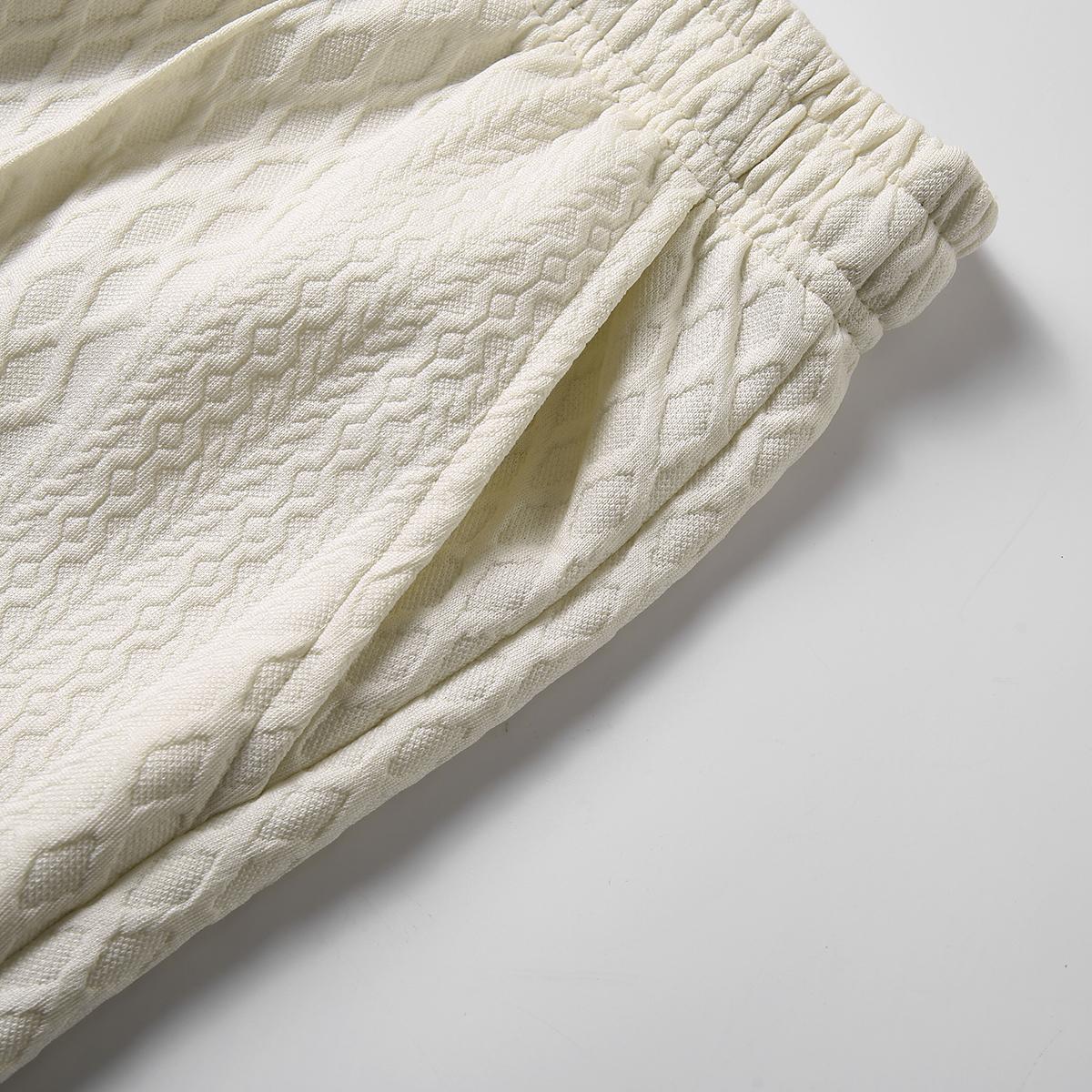 Men's Summer Casual Sports Suit Polo Shirt Short Sleeve and Drawstring Pocket Shorts