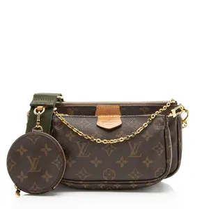 Pre-owned Louis Vuitton Leather Clutches & Wristlets Monogram Canvas Multi Pochette Accessoires