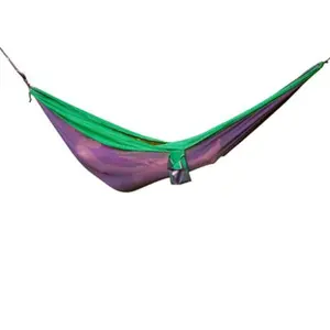 Algoma  Double Nylon Hammock, Green & Gray