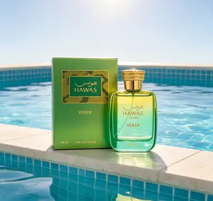 Hawas For Him Verde Eau de Parfum for Men 100ml 3.38 fl oz, Vibrant Green Fresh Masculine Fragrance Spray, Long Lasting Daily Casual Scent for Modern Men