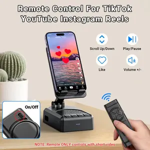 TikTok Scrolling Remote with Speaker & Phone Stand Stereo Wireless