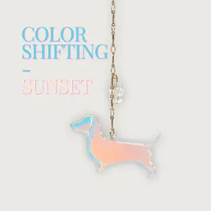 Dachshund Rearview Mirror Car Charm - Wiener Dog Charm, Dog Car Charm, Rear View Mirror Acrylic Car Charm