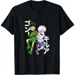 Men's Short Sleeve Leisurely Top Hunter X Hunter Gon and Killua T-Shirt