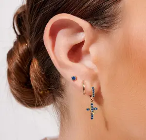 Dearmay 3 Pairs Gold Hoop Earrings Set Dainty Stud EarringsTrendy Small Gold Layered Hypoallergenic Dangle CartilageHuggie Hoop Earrings for Women Gold Jewelry for Women Greenish Spring