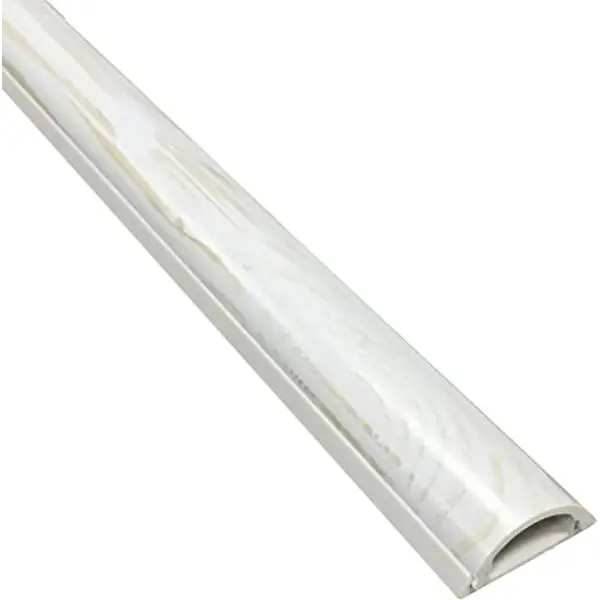 Electriduct 59 in. Cable Shield Cord Cover, White Wood