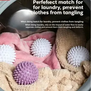 Reusable Laundry Balls Set of 10, Detergent Ball, Wash Ball, Remove Lint, Soften Clothes, Prevent Knots, Reduce Wrinkles, Durable Plastic