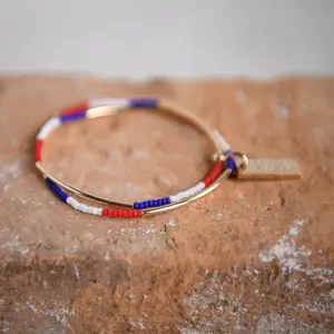 Double Wrap Patriotic Bracelet