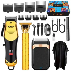 Cordless Professional Barber Grooming Kit Home Hair Clipper with Silent Design, Electric Trimmer for Adults and Kids, Multi-functional Complete Hair Cutting Kit