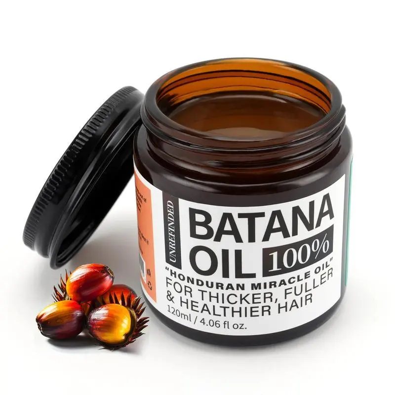 BARUBT 100% Unrefined Batana Oil from Honduras – Fuller, Thicker Hair for Women & Men, Silky Conditioning, Frizz Control & Color Care Damaged Healthier