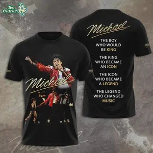 Michael Jackson Graphic 3D Shirt, King of Pop Streetwear Tee, Vintage Style, Gift for Fans AOP All Over Print 3D Shirts