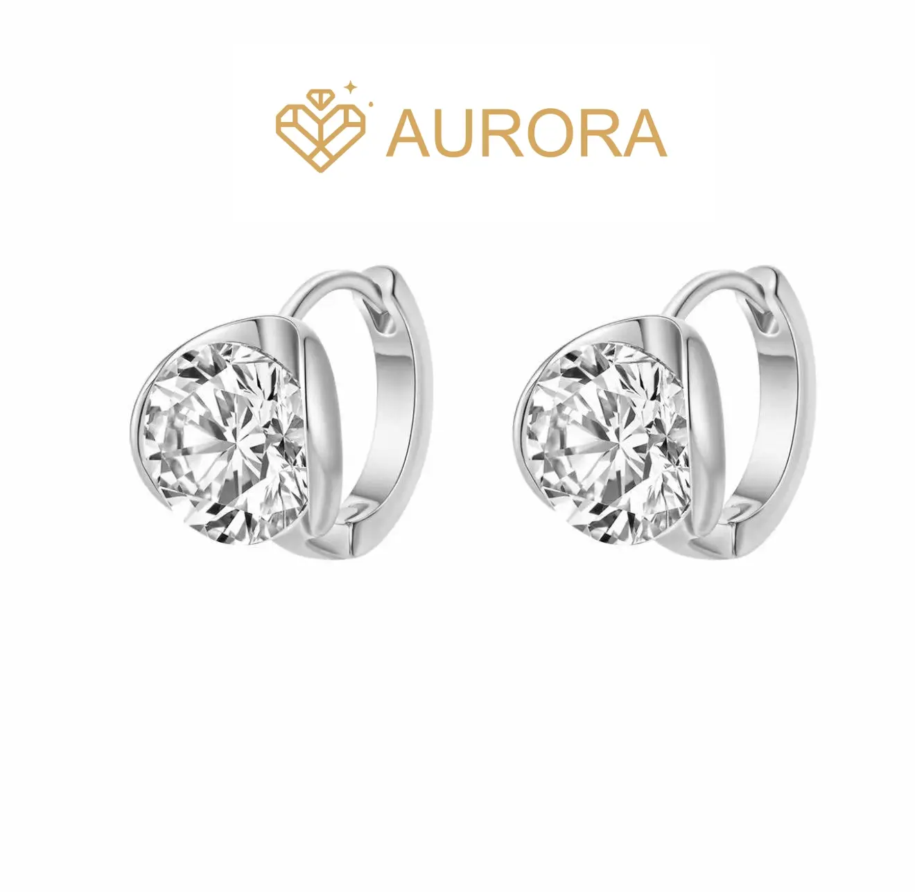 【#213 Plum blossom ear hoop】Moissanite Earrings High Quality with Daily  Gift Auspicious Engagement Wedding Jewelry Synthetic Moissanite
