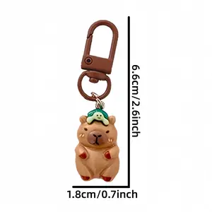 10/1pcs-Funny Cartoon Capybara Keychains Women Men Charms Resin Glossy Flatback Animal Pendants Keyring Jewelry Making Findings, Birthday Party Supplies Pendant Decorations, Baby Boy Girl Gifts Keepsake Rewards Gift Bag Filler, Keychain For Bags