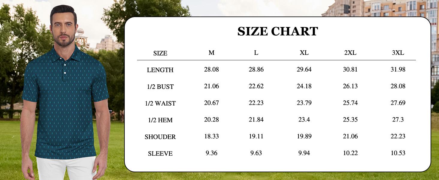 ZITY Men's Golf Shirts Short Sleeve Moisture Wicking Performance Print Patterns Casual Collared Golf Polo Shirt for Men ZITY Men's Golf Shirts Short Sleeve Moisture Wicking Performance Print Patterns Casual Collared Golf Polo Shirt for Men