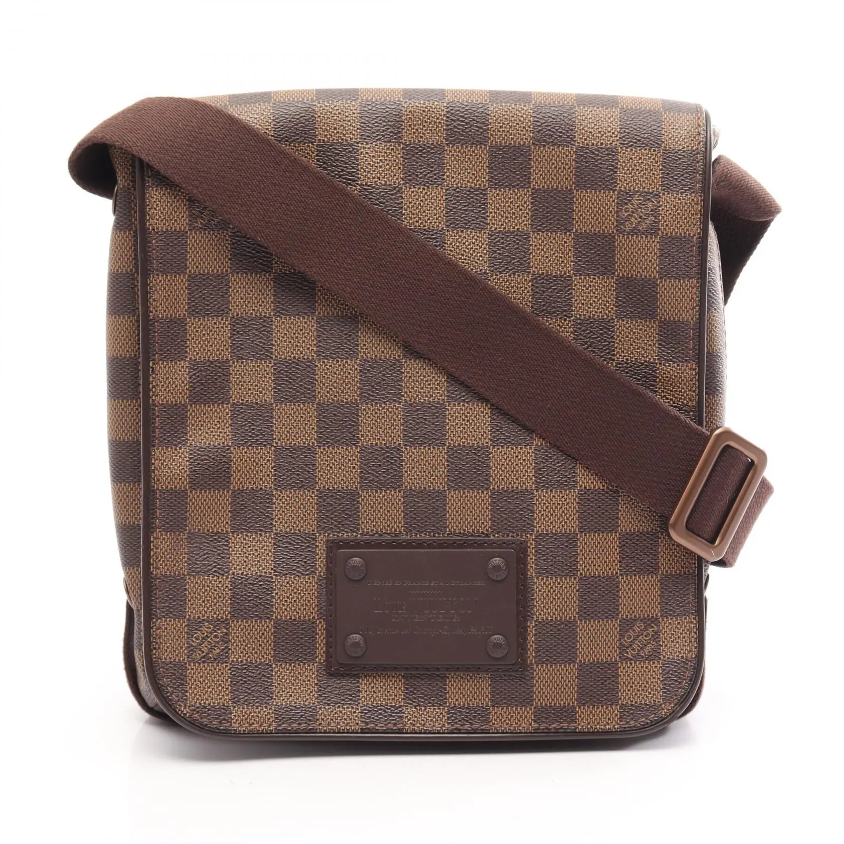 Pre-owned Louis Vuitton Canvas Shoulder Bags Brooklyn PM Damier Ebene Coated Shoulder Bag