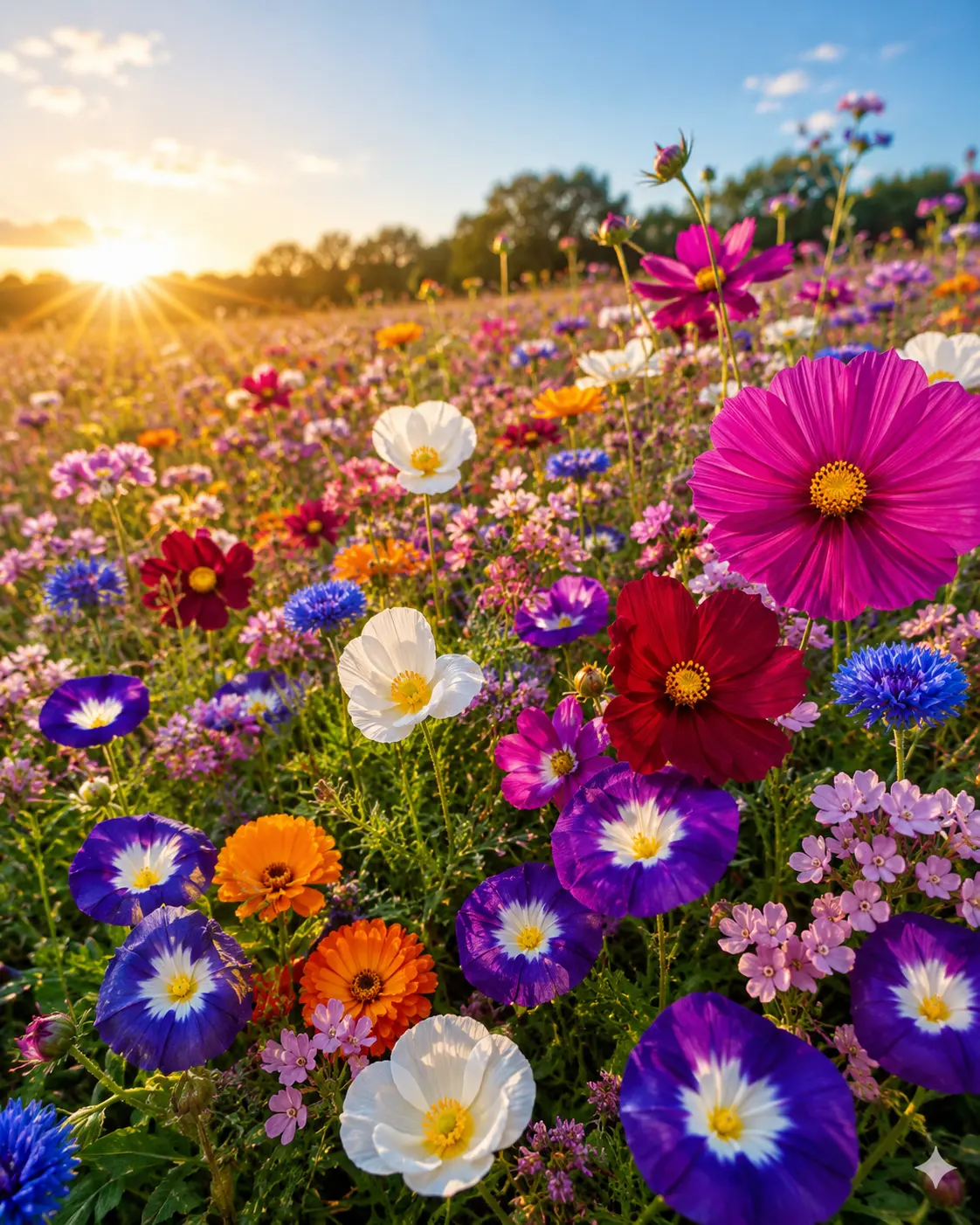 Royal Meadow Seed Mix 650+ Non-GMO | Premium Lawn & Garden Annual Flower Seeds Mix | Attracts Pollinators Bees & Butterflies | Easy to Grow Outdoor Planting
