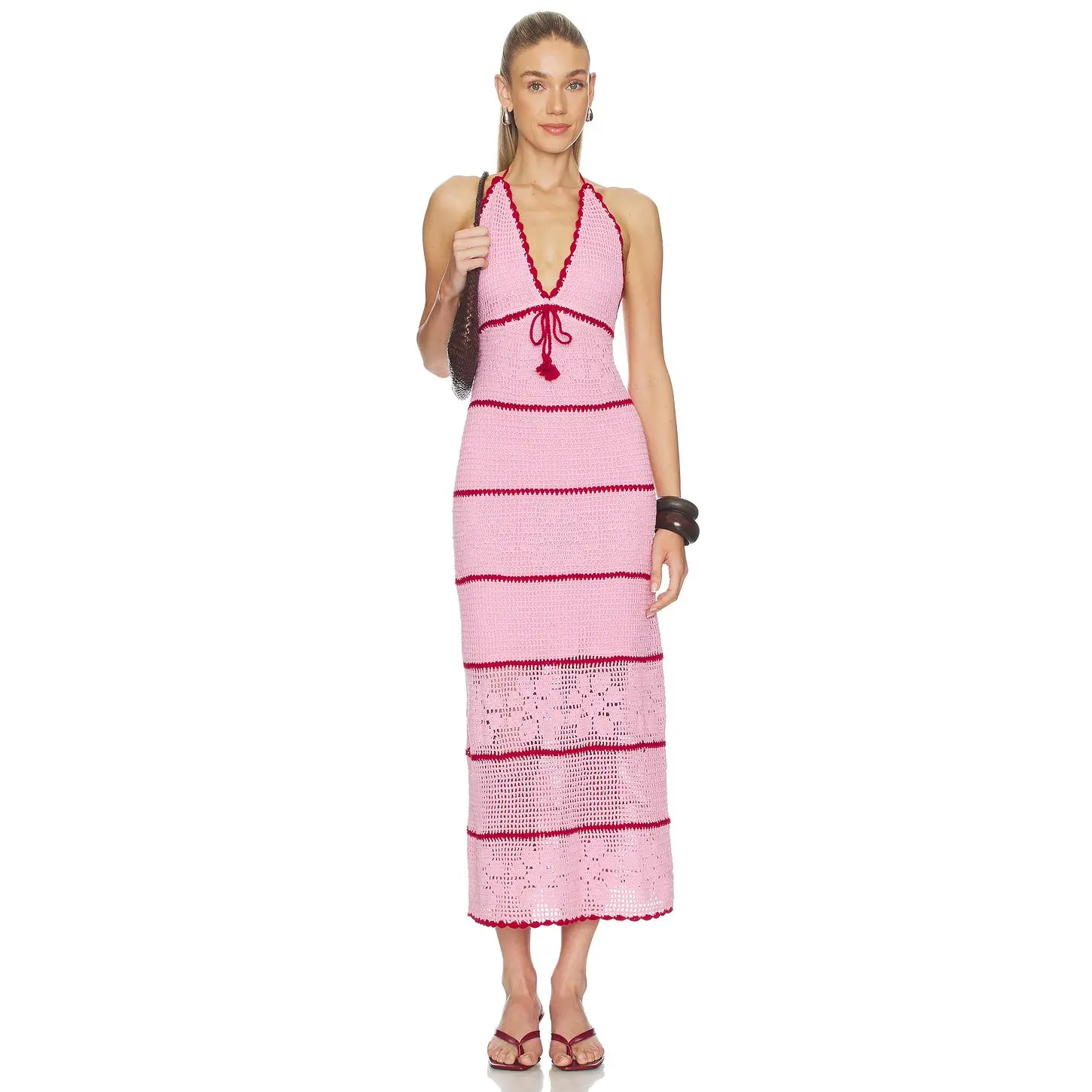 SAYLOR Georgie Dress in Pink & Red