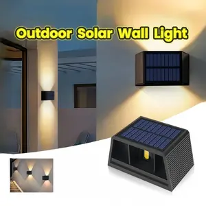 Solar Outdoor Wall Light, Solar Powered, LED Up/down Lighting, Garden Atmosphere Lamp, Suitable for Front Door, Yard, Garage, Patio, Deck, Halloween, Christmas, Solar Outside Lights