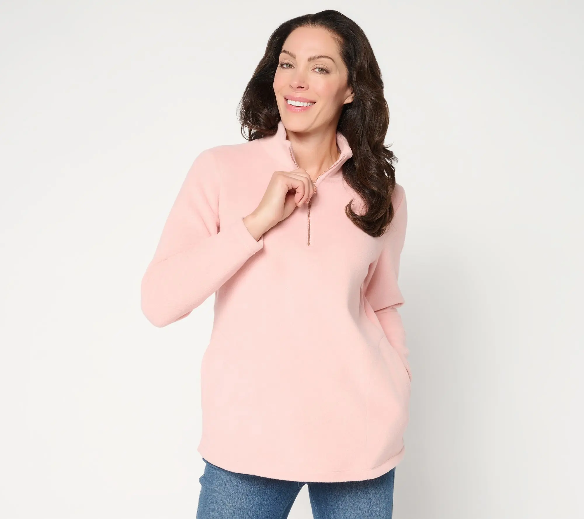 Belle by Kim Gravel Elevate the Everyday Fleece Half Zip