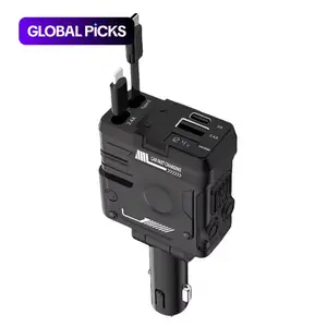 4 in 1 100W Fast Charging Car Charger, Super Fast Charging, Dual Expansion Charging Cable, Car Electrical Appliances Compatible with iPhone & Android, Car Gadgets #GLOBAL PICKS