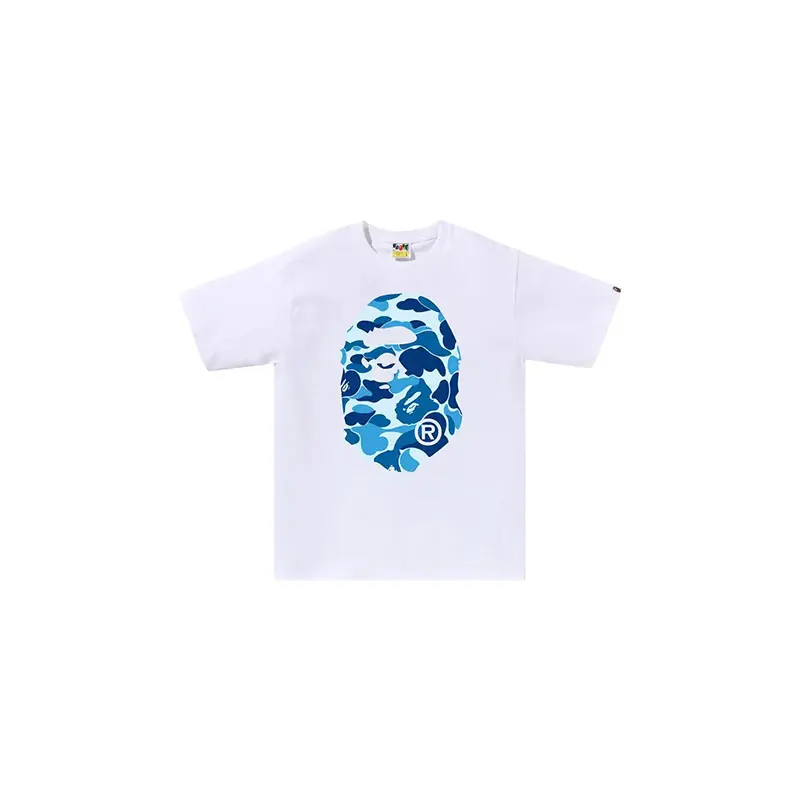 BAPE ABC Camo Big Ape Head Tee 'White/Blue'