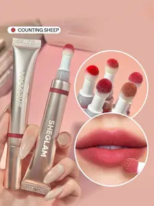 SHEGLAM Pout Pillow Cushion Matte Liquid Lipstick – Counting Sheep | Soft Matte Lip with Sponge Tip
