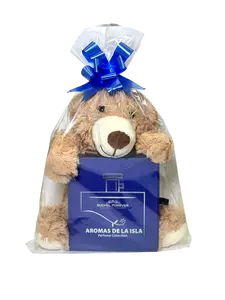 Mi Cubano Consentido Gift Set Aromas de la Isla for Men & Teddy Bear, incluye Nao, Montecristo, Vegueros, Un Toque y Elements in Anniversary Box Party Favors Elegant Cuban Fragrances & Adorable Design Perfect for Special Occasions