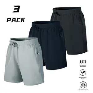 3-Pack Men’s Lightweight Fitness Shorts — Breathable, Quick-Dry Sports Shorts