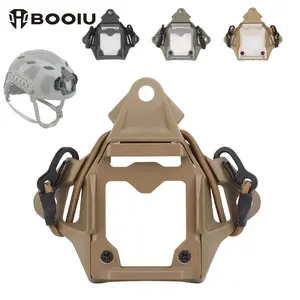BOOIU Tactical Helmet Mount Adapter Night Vision Aluminum Alloy with Hook Rope NVG Helmet Bracket Accessories for FAST Helmet
