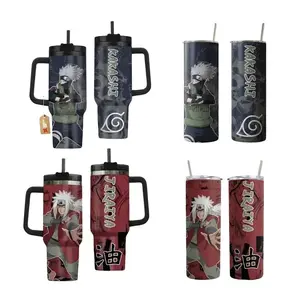 Jiraiya Legendary Toad Sage 20oz 40oz insulated tumbler with handle, anime inspired drinkware, iced coffee travel mug, sleek modern cup, daily use essential, unique gift idea, collectible fan merch for otaku lovers