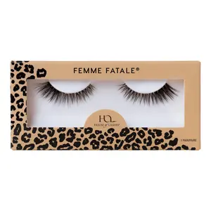 Femme Fatale® Long Flared Eyelash Set with Medium Volume & Wispy Texture for Lifting Voluminous Cat-Eye Look Full Length 32mm Faux Silk Jelly Band®
