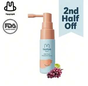 tootoo Kids Oral Spray, Toddler Toothpaste Helper Natural Cavity Defense & Fresh Breath, Grape Flavor with Xylitol & Probiotic, Children Anticavity with Fluoride Free, 20ml