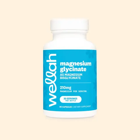 Wellah Magnesium Glycinate Capsules | 210mg Of Magnesium Glycinate | 30 Servings