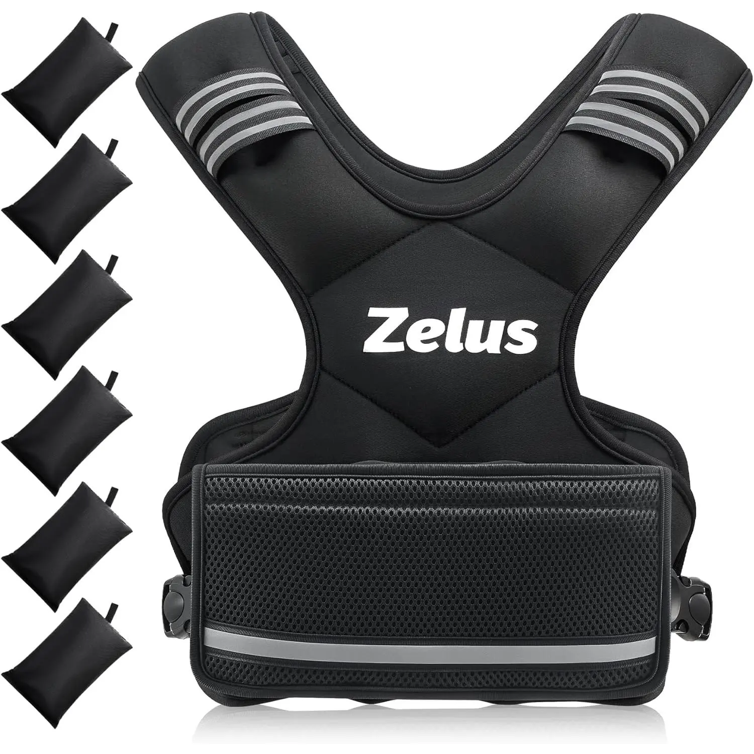Weighted Vest for Men and n | 4-10lb/11-20lb/20-32lb Vest with 6 Ironsand Weights for Home Workouts | Adjustable Body Weight Vest Exercise Set for Cardio and Strength Training