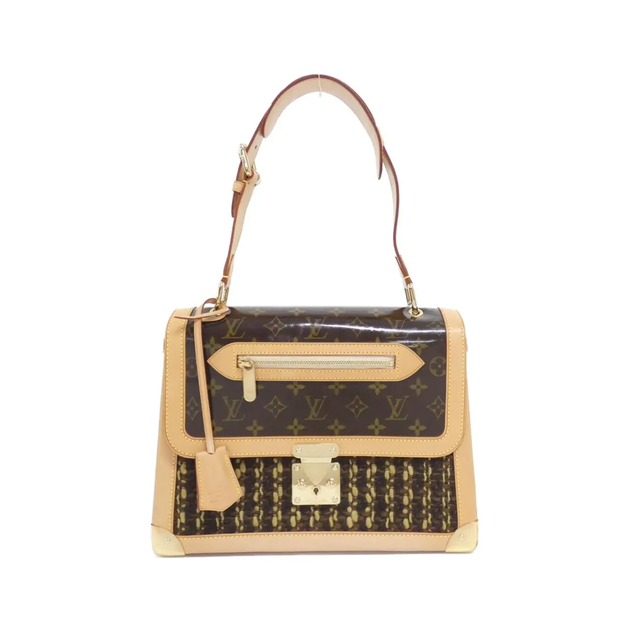 Pre-owned Louis Vuitton Tweed Shoulder Bags Monogram Tweedy Zip bag