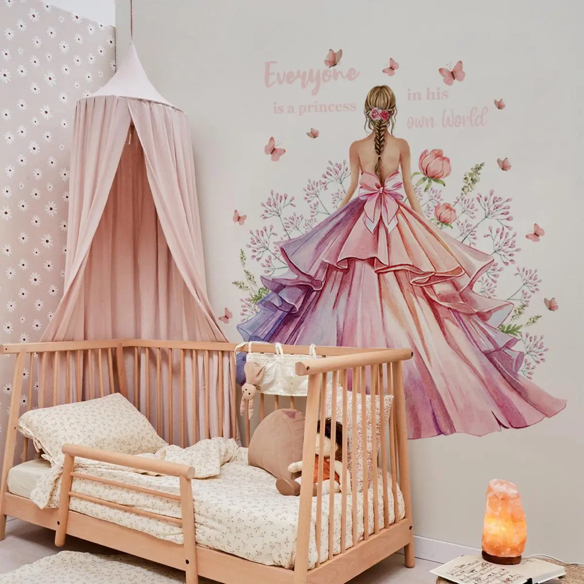 Princess Pattern Wall Sticker, 2 Counts/set Self Adhesive Wall Decal, Wall Art Decorative Sticker for Home Living Room Bedroom, Ornaments, Sticker Decorations