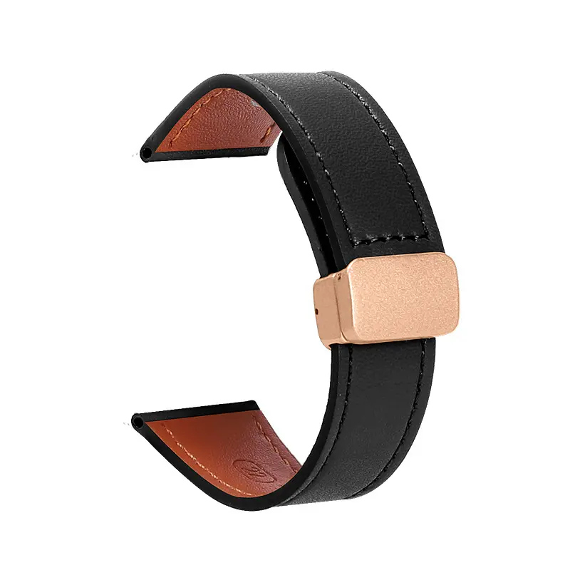 Black - Rose Gold Clasp [Hermès Magnetic Folding C