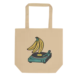 Banana Turntable Tote Bag — Tropical Beats