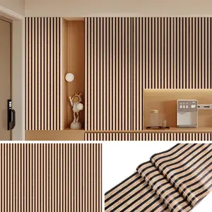 Wood Grain Pattern Wall Sticker, 1 Count Self Adhesive Wallpaper, Waterproof & Moisture-proof Wall Decal, Wall Decor for Home Living Room Bedroom Kitchen