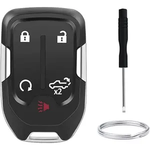 5-Button Keyless Entry Remote Key Fob Shell Replacement Fits for 2019-2020 GMC Sierra 1500 2500HD 3500HD GMC Acadia Chevy Silverado