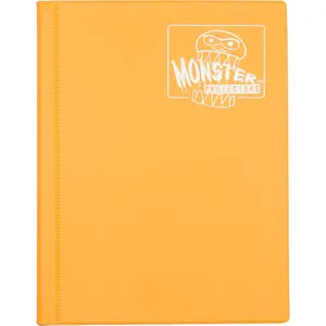 Monster Binder - 4 Pocket Trading Card Album - Matte Sunflower Orange - Holds 160 Yugioh, Magic, and Pokemon Cards