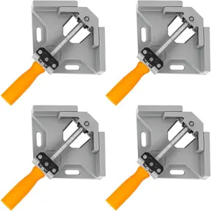 4 PCS Corner Clamps for Woodworking, 90 Degree Angle Clamps, Swing Jaw Aluminum Frame Clamps for Precise and Easy Fixing