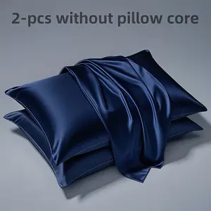 [Soft Satin Pillowcases] 2pcs Set Soft Satin Pillowcases | Breathable, Smooth Polyester Covers for Sleep, Machine Washable